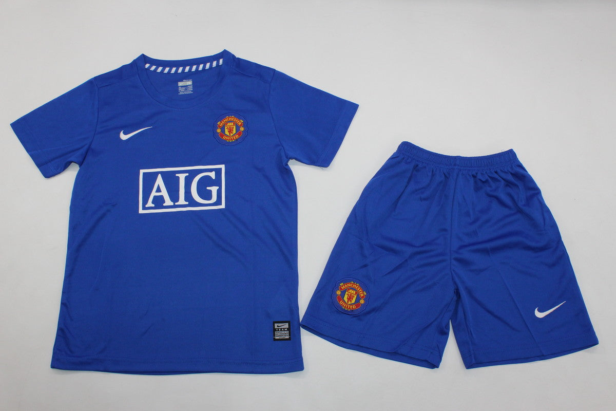 Camisa Manchester United Third 08/09 Conjunto Infantil (Versão Retrô)