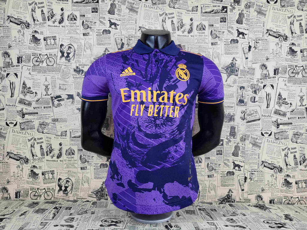 Camisa Real Madrid "Roxo Dragon Edition" 23/24 (Versão Jogador) | EDIÇÃO ESPECIAL