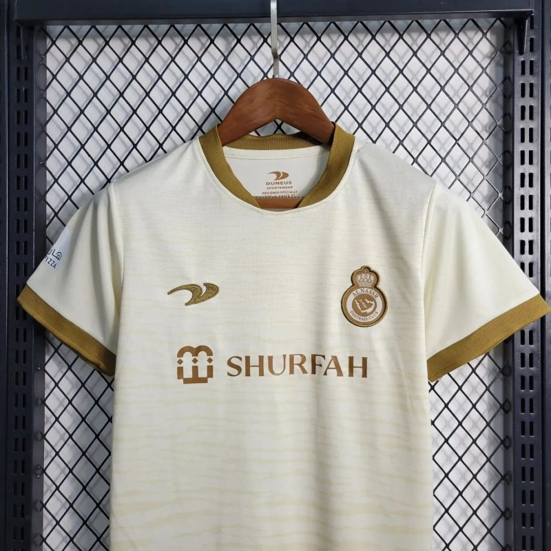 Kit Al-Nassr FC 22/23 Third Conjunto Infantil (Versão Torcedor Retrô)