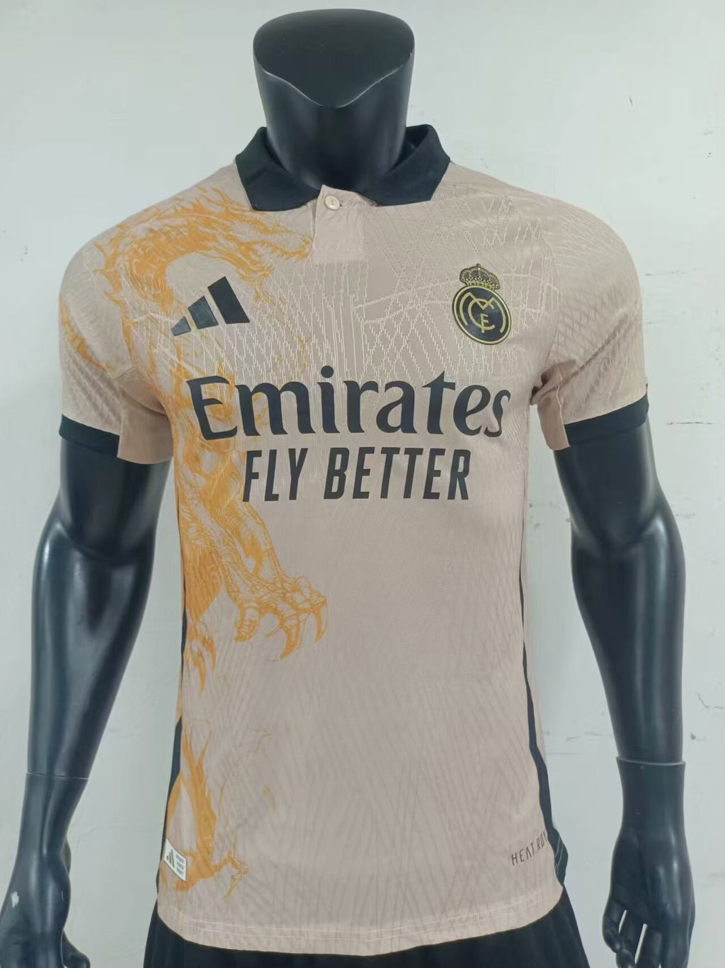 Camisa Real Madrid CF "Bege/Orange Dragon" (Versão Jogador) | EDIÇÃO ESPECIAL