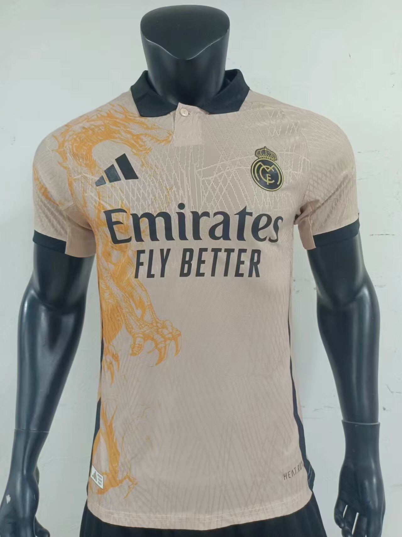 Camisa Real Madrid CF "Bege/Orange Dragon" (Versão Jogador) | EDIÇÃO ESPECIAL