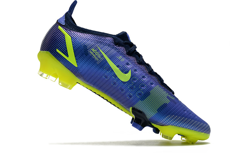 Chuteira de Campo Nike AIR Zoom Mercurial Vapor 14 Elite Azul/ Verde Fluorescente | Football Boots