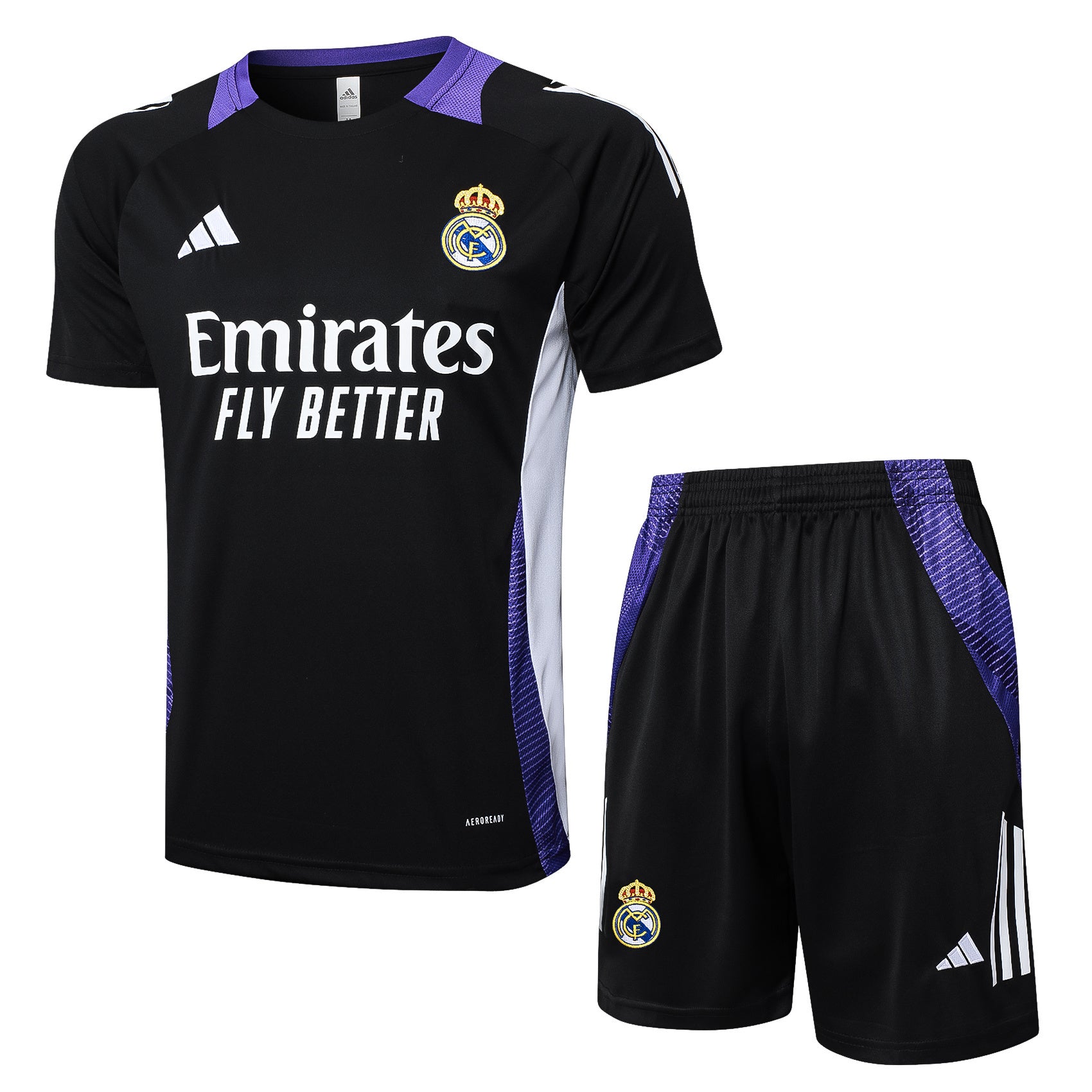 Kit Pre-Treino Real Madrid CF Conjunto Adulto/Infantil (Versão Torcedor)