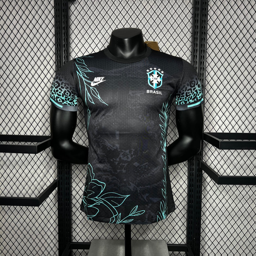 Brazil National Team "Black-Cyan Art" Jersey (Player Version) | SPECIAL EDITION