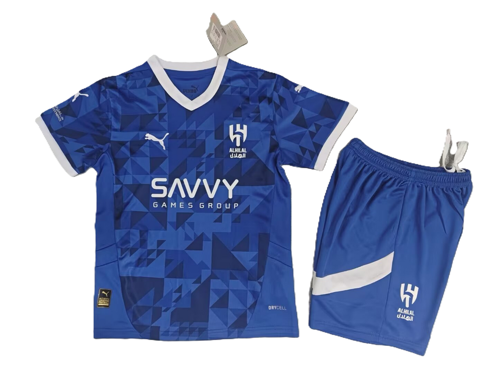 Kit Al Hilal Home 24/25 Conjunto Infantil (Versão Torcedor)
