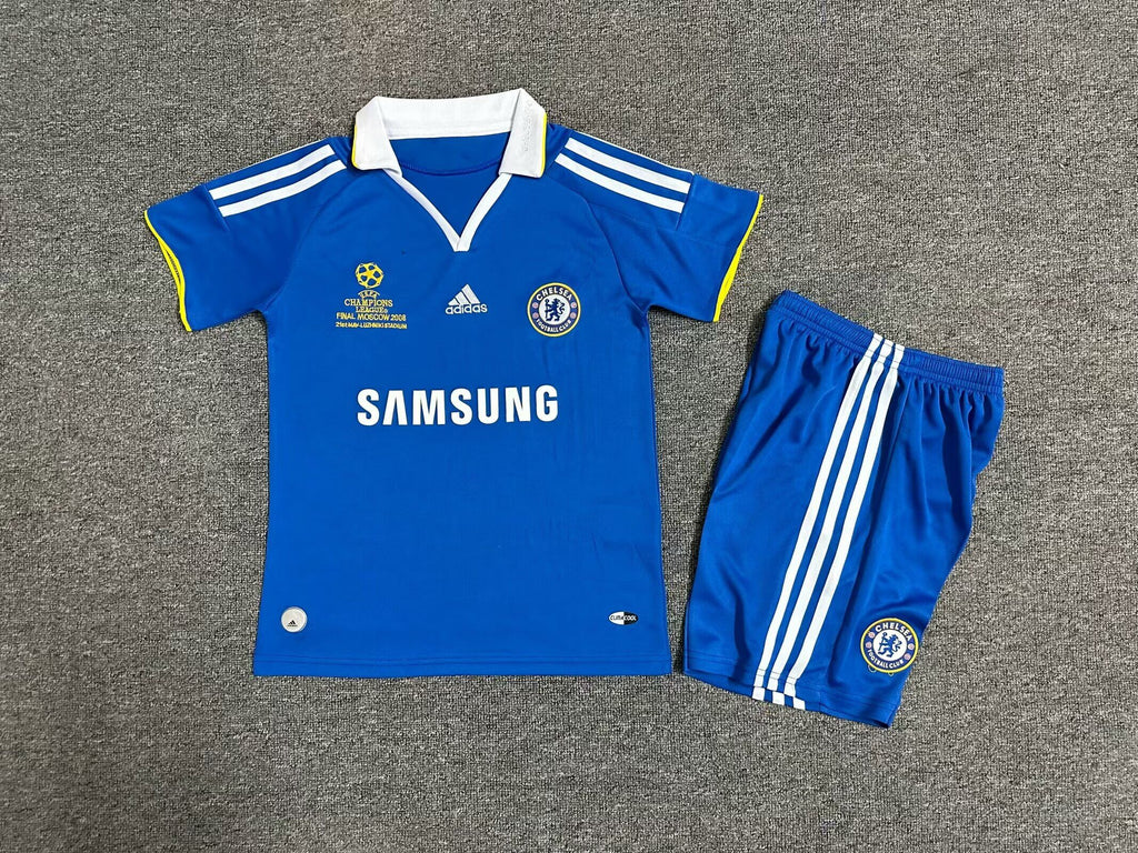Kit Chelsea F.C. Home 07/08 Conjunto Infantil (Versão Torcedor Retro)