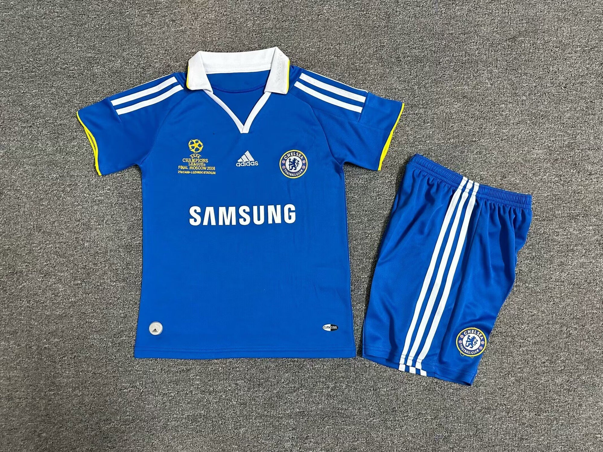 Kit Chelsea F.C. Home 07/08 Conjunto Infantil (Versão Torcedor Retro)
