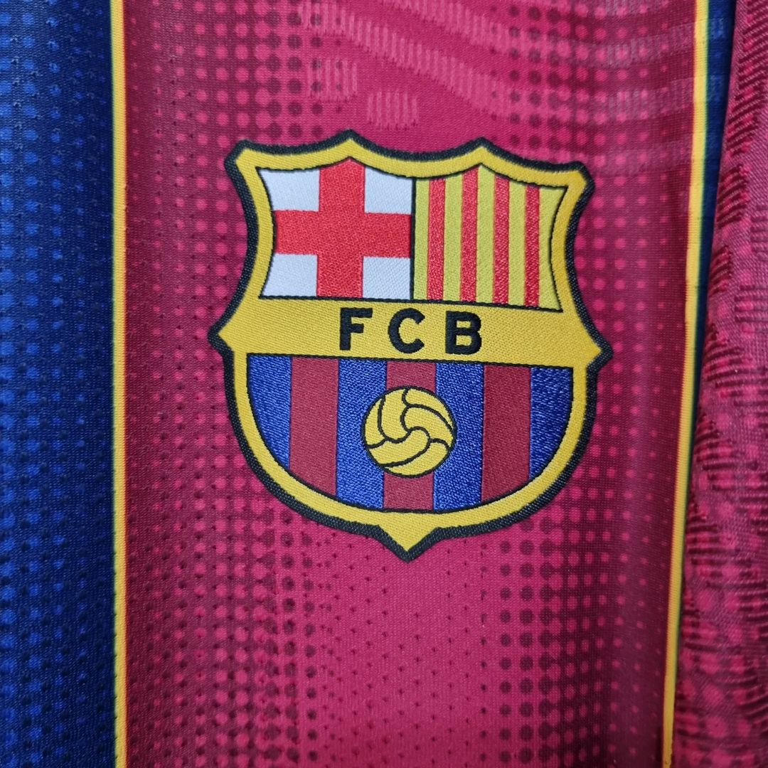 Kit Barcelona Home 20/21 Conjunto Infantil (Versão Retrô)