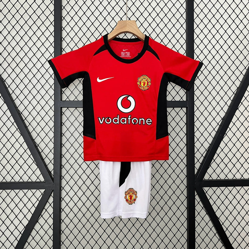 CAMISOLA MANCHESTER UNITED I 02/04 CONJUNTO INFANTIL (RETRO)