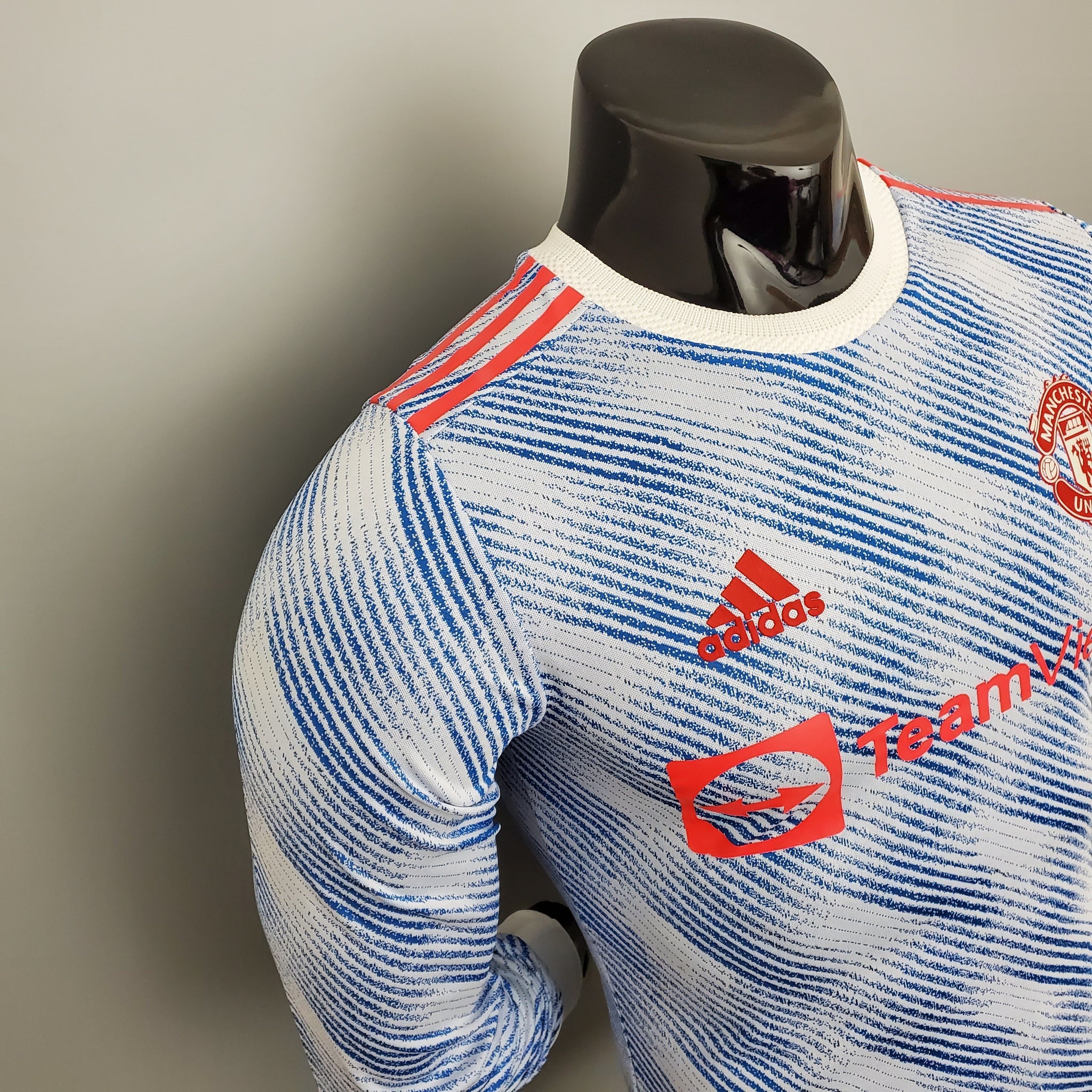 Camisa Manchester United Away 21/22 (Versão Manga Longa Jogador Retrô)
