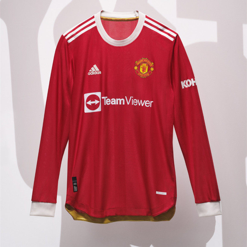 Camisa Manchester United Home 21/22 (Versão Manga Longa Jogador Retrô)