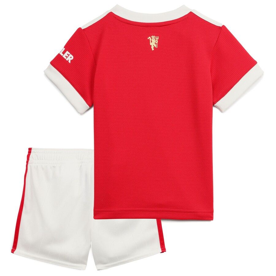 Kit Manchester United Home 21/22 Conjunto Infantil (Versão Curta Retrô)