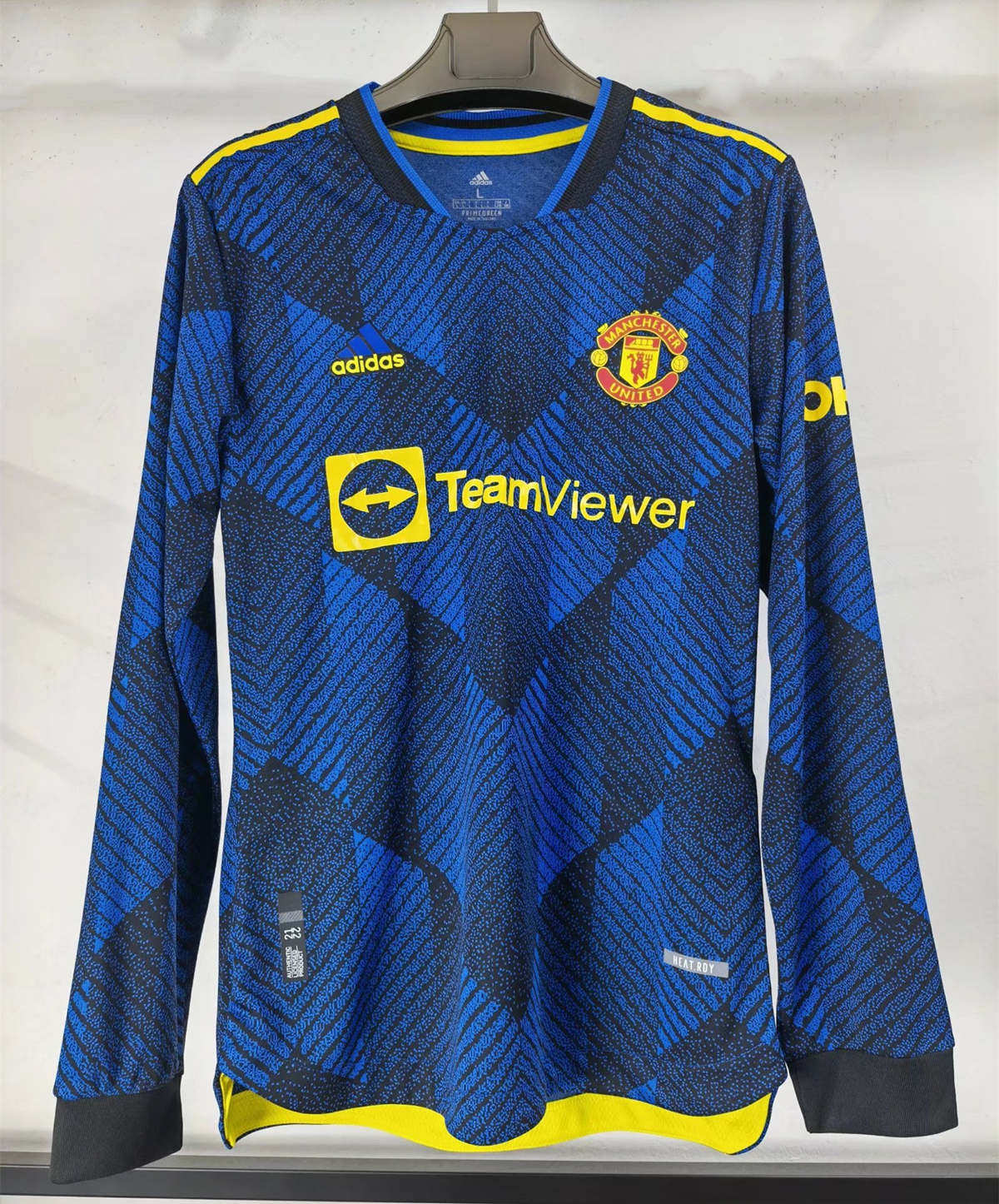 Camisa Manchester United Third 21/22 (Versão Manga Longa Jogador Retrô)