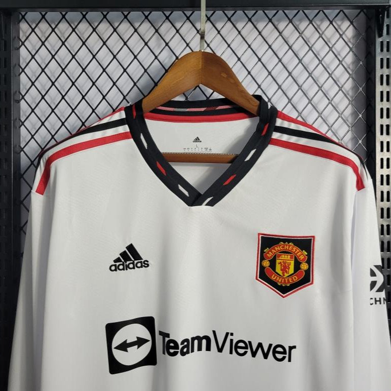 Camisa Manchester United Away 22/23 (Versão Manga Longa Torcedor Retrô)