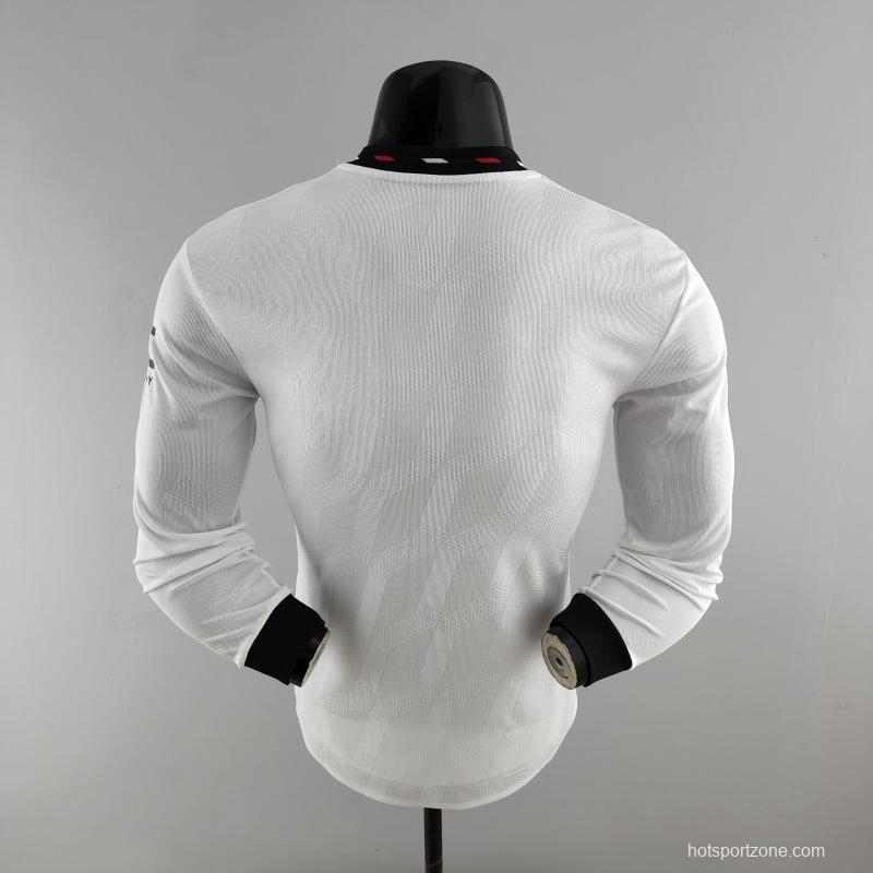 Camisa Manchester United Away 22/23 (Versão Manga Longa Jogador Retrô)