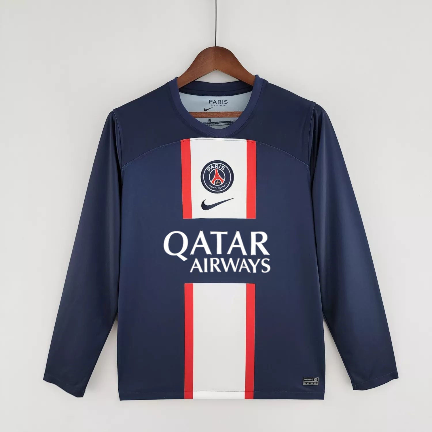 Camisa Paris Saint-Germain Away 22/23 Champions Liga (Versão Manga Longa Retrô)