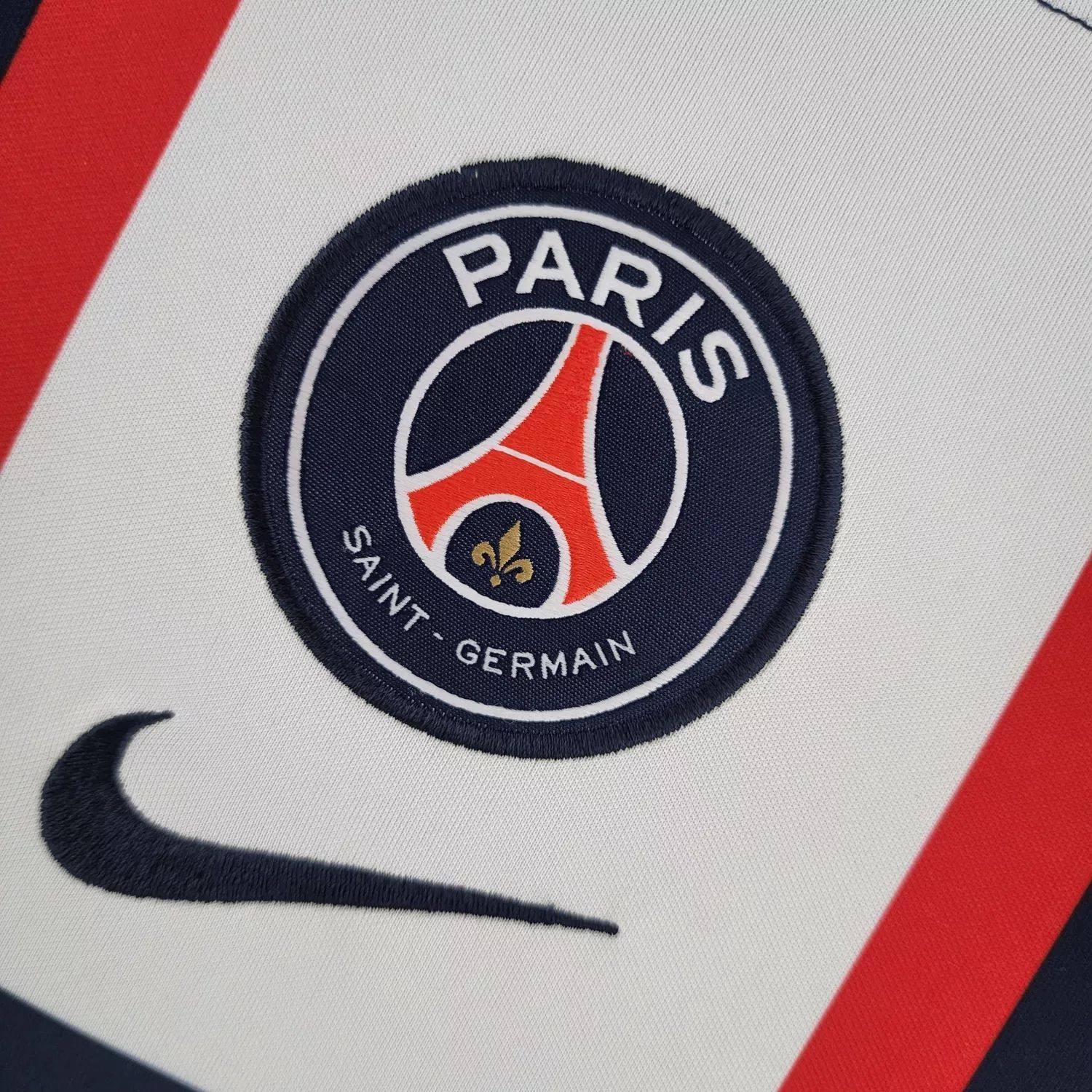 Camisa Paris Saint-Germain Away 22/23 Champions Liga (Versão Manga Longa Retrô)