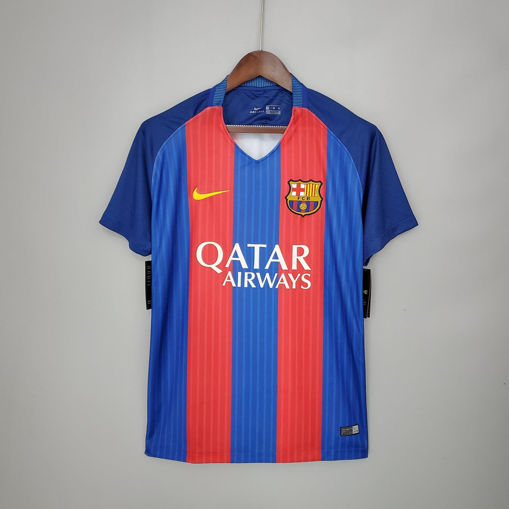 Barcelona Home 14/15 Retro Shirt - Blue and Red 
