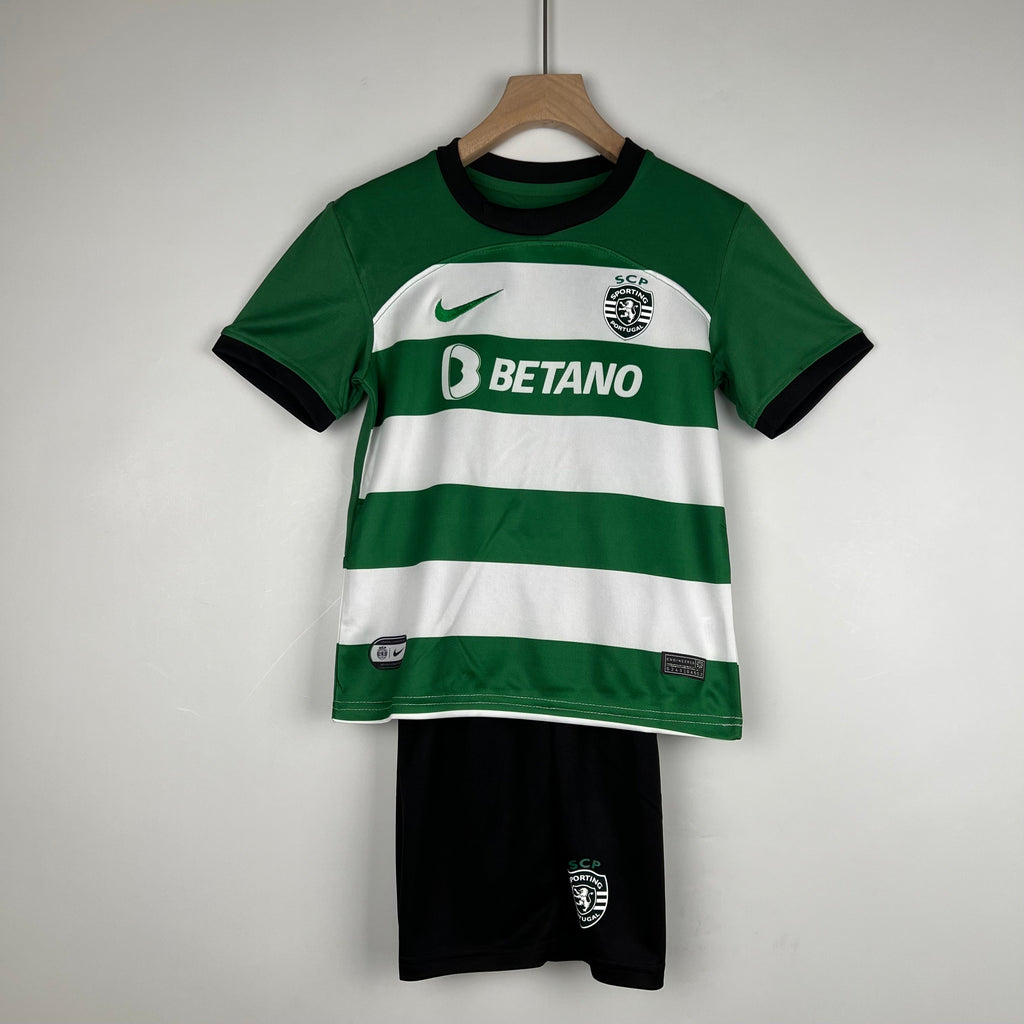 Sporting CP Home 23/24 Conjunto Infantil (Versão Torcedor)