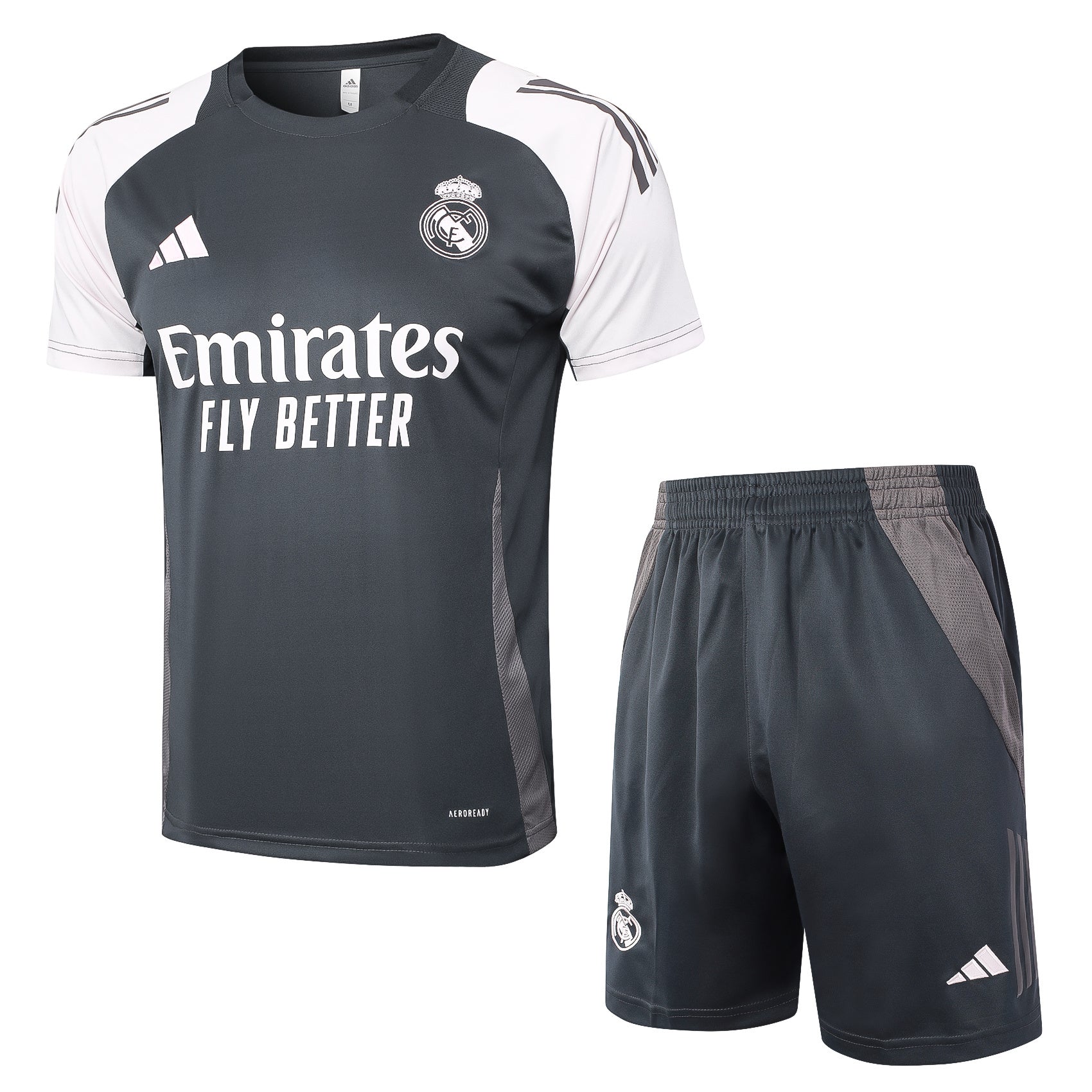 Kit Pre-Treino Real Madrid CF Conjunto Adulto/Infantil (Versão Torcedor)