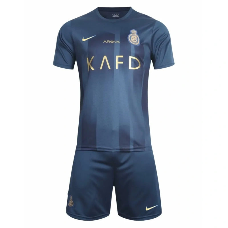 Kit Al-Nassr FC 23/24 Away Conjunto Infantil (Versão Torcedor)