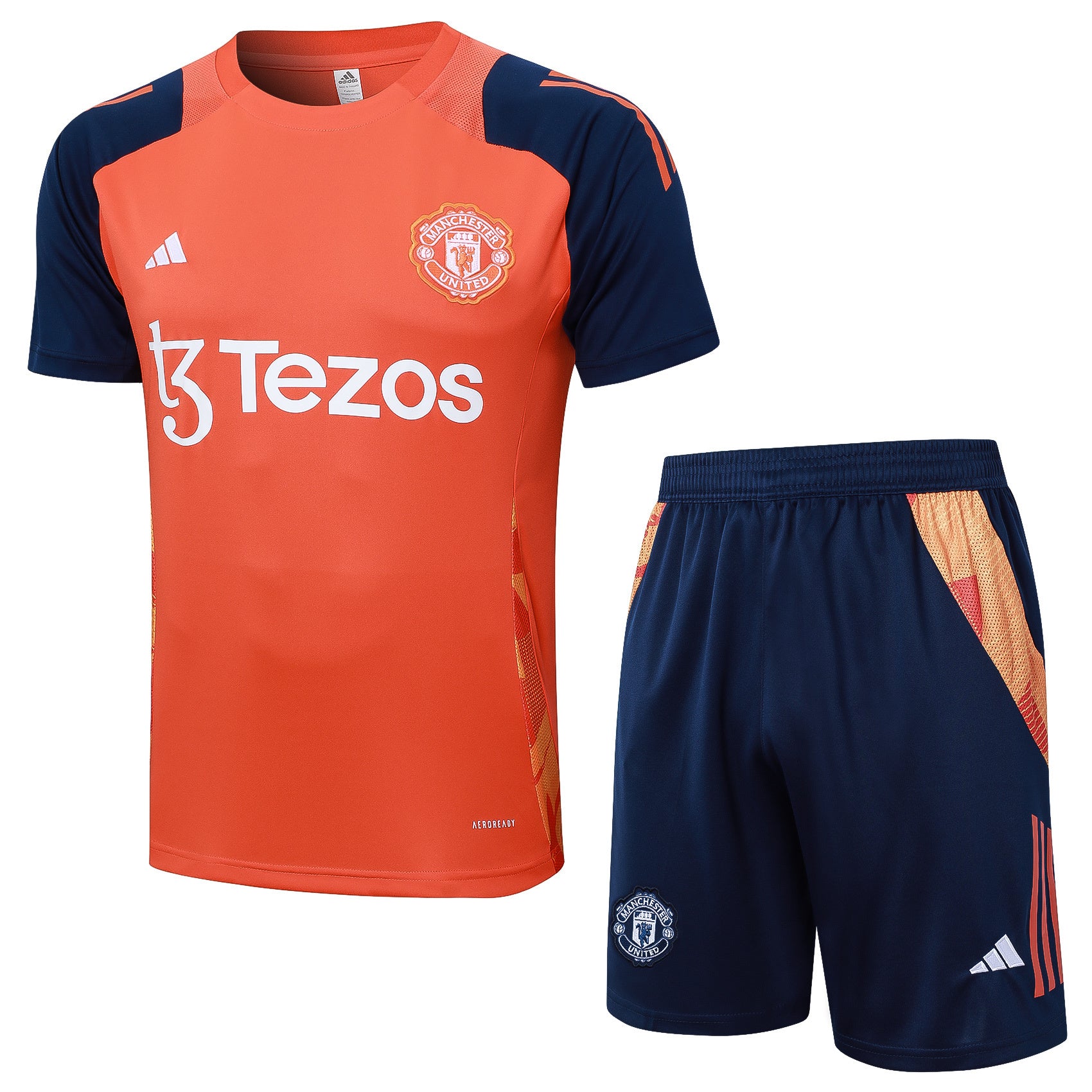 Kit Pre-Treino Manchester United F.C. Conjunto Adulto/Infantil (Versão Torcedor)