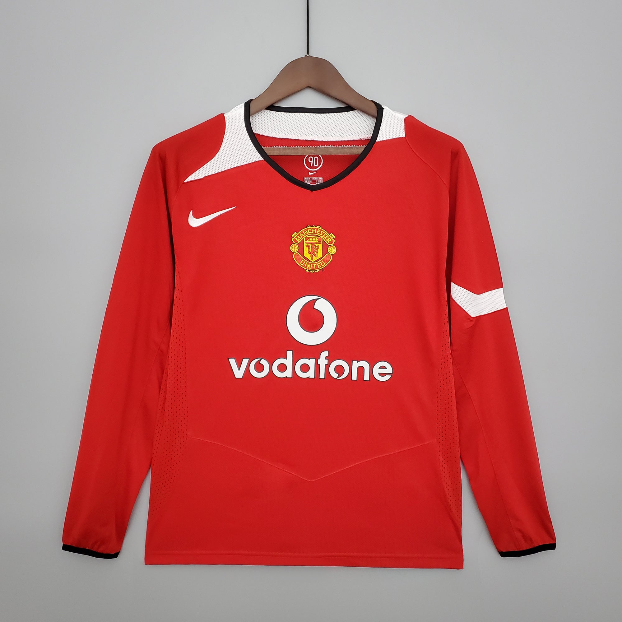 Camisa Manchester United Home 04/05 (Versão Manga Longa Retrô)