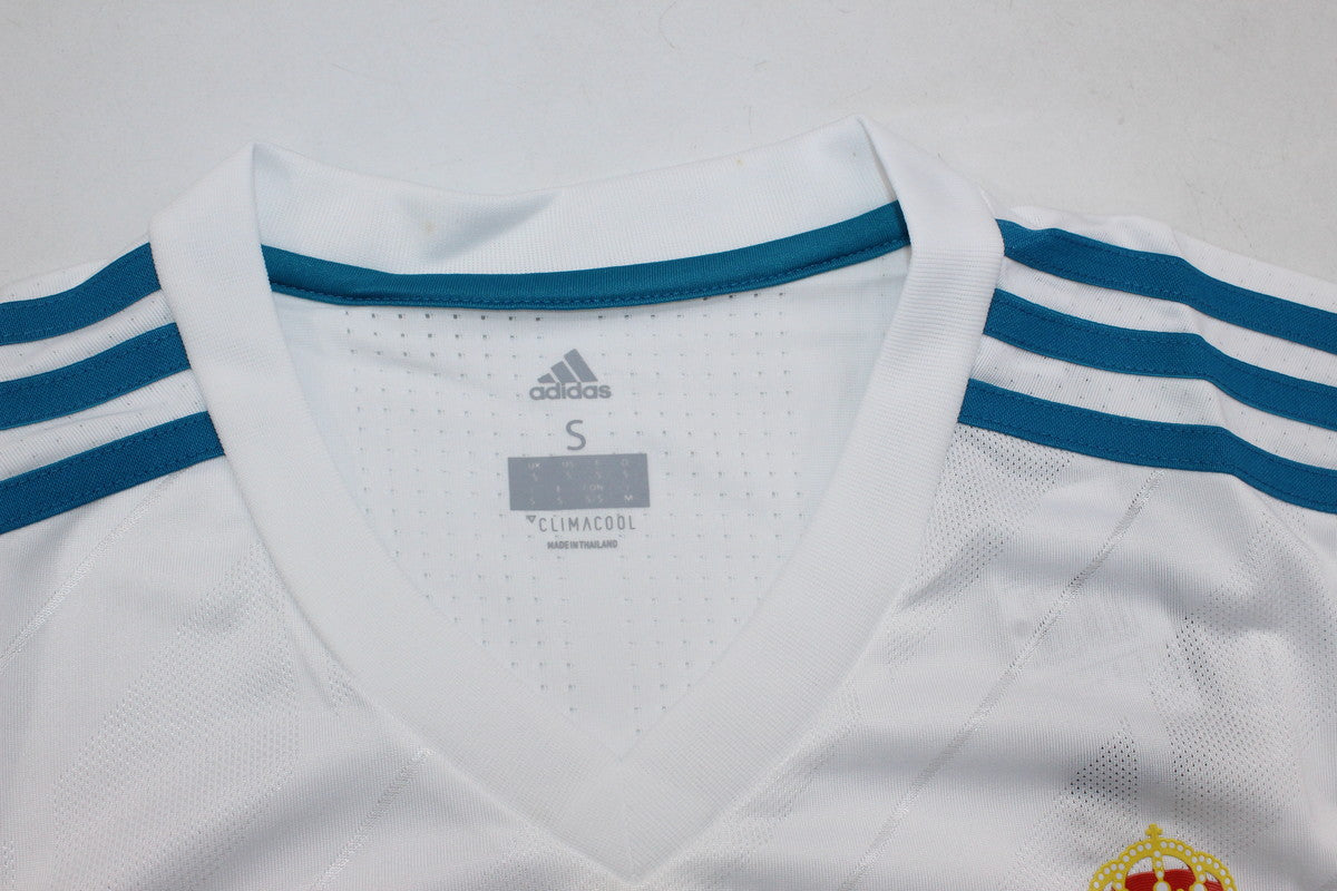 Camisa Real Madrid Home 17/18 (Versão Manga Longa Jogador Retrô)