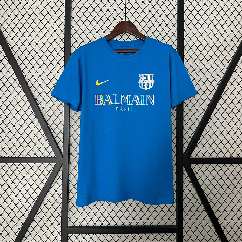 CAMISOLA BARCELONA EDIÇÃO ESPECIAL LIMITADA BALMAIN PARIS BLUE 24/25 homem