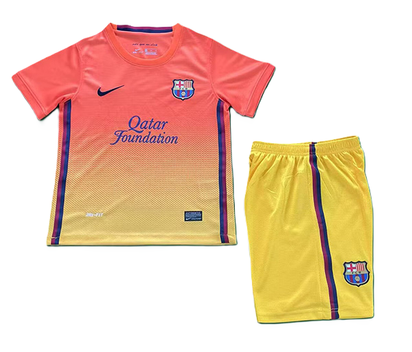Kit Barcelona Away Conjunto Infantil 12/13 (Versão Retrô)