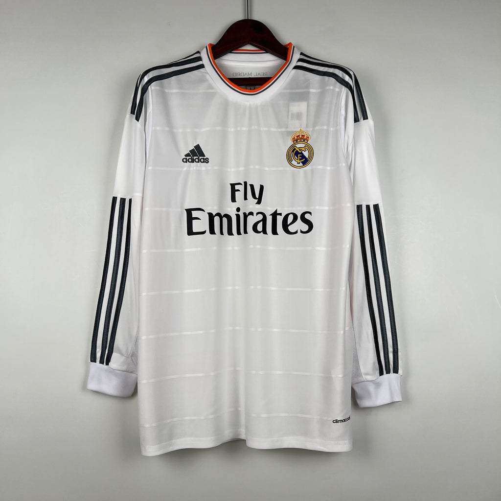 Camisa Real Madrid Home 13/14 (Versão Manga Longa Retrô)