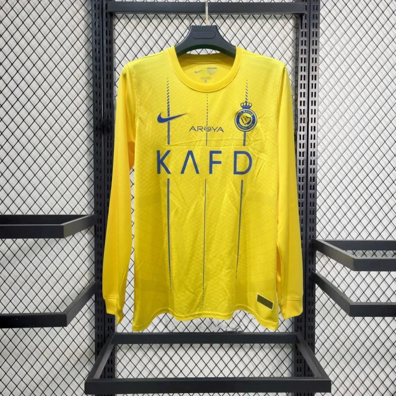 Camisa Al-Nassr FC 23/24 Home (Versão Manga Longa Torcedor)