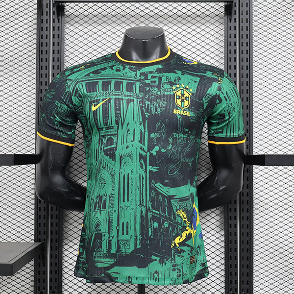 Camisa Seleção do Brasil "Green Concept Art" (Versão Jogador) | EDIÇÃO ESPECIAL