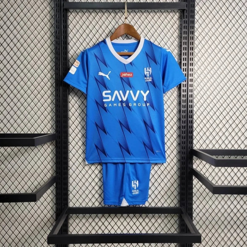 Kit Al Hilal Home 23/24 Conjunto Infantil (Versão Torcedor)