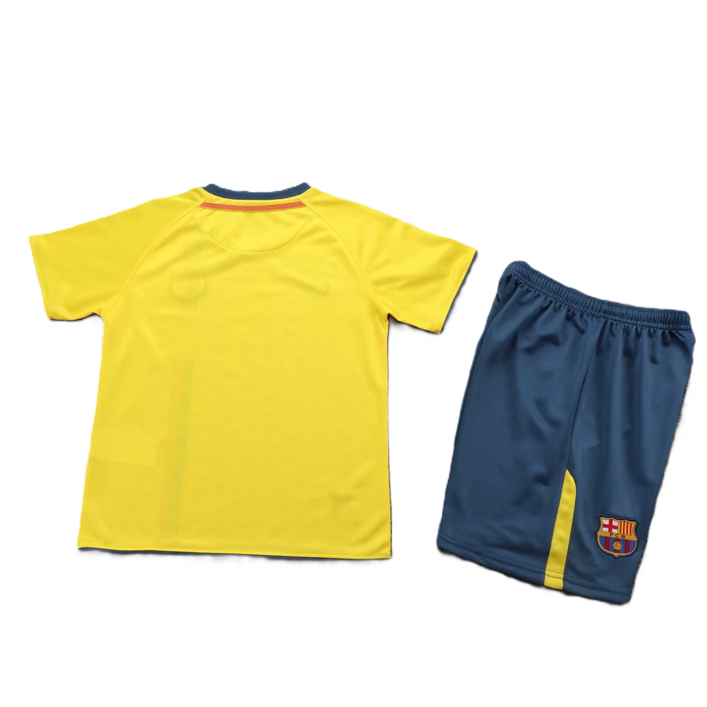 Kit Barcelona Away Conjunto Infantil 08/09 (Versão Retrô)