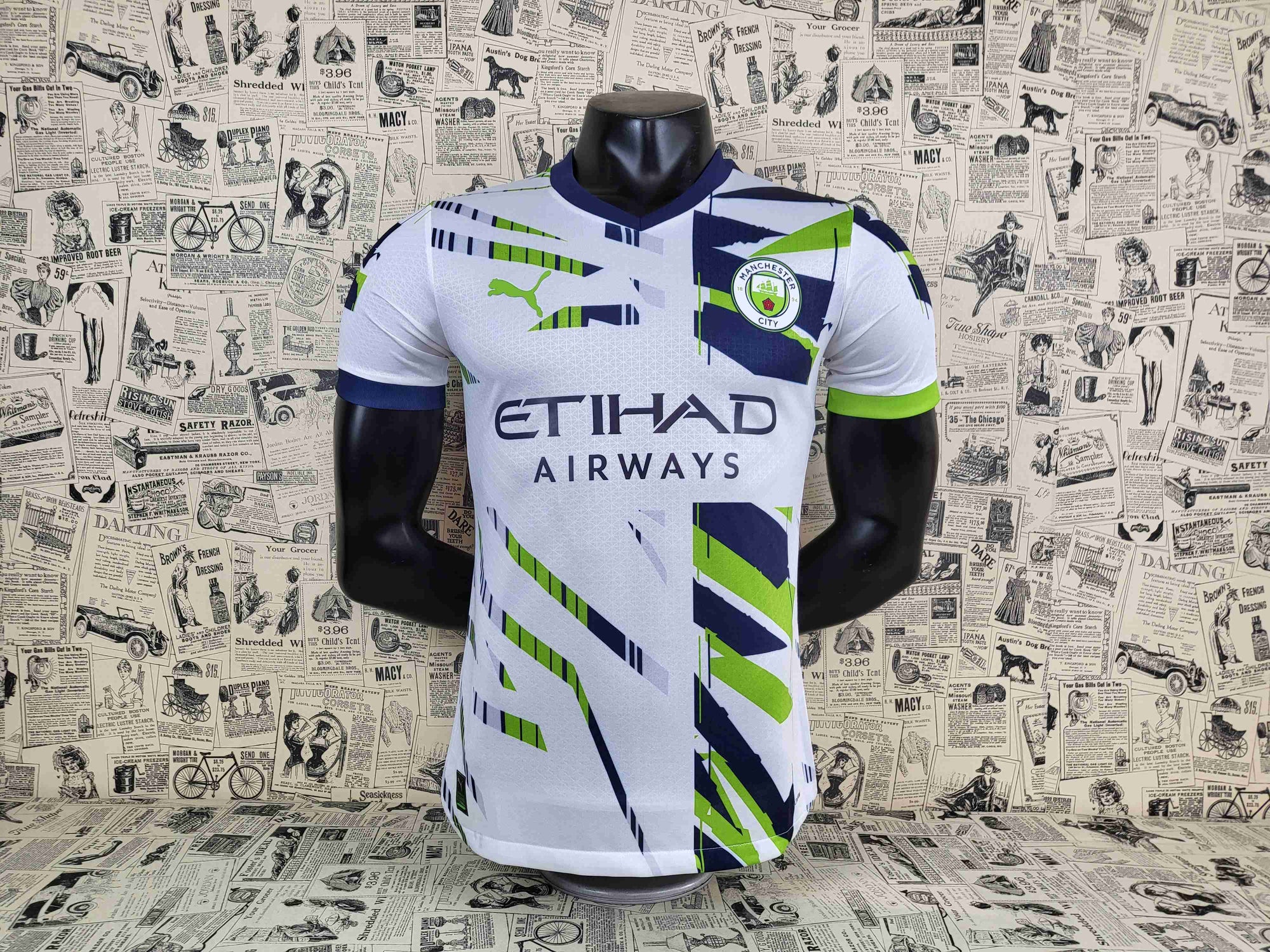 Camisa Manchester City "Green, White and Blue" 23/24 (Versão Jogador) | EDIÇÃO ESPECIAL