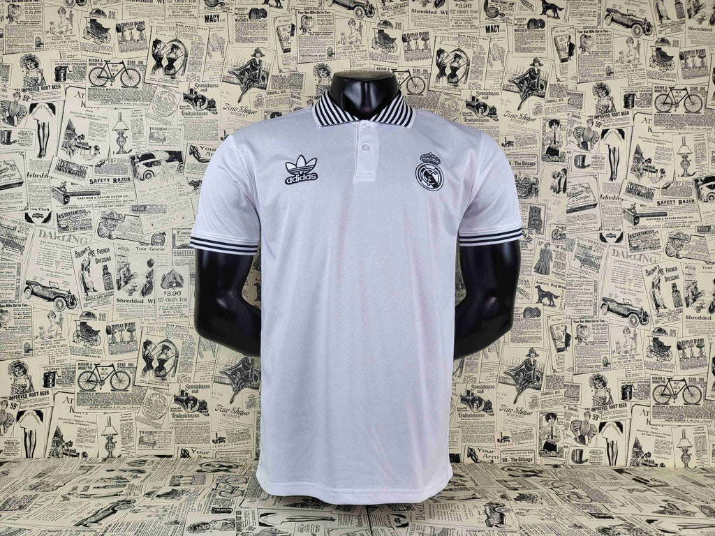 Camisa Real Madrid "White Polo Style" 23/24 (Versão Torcedor) | EDIÇÃO ESPECIAL