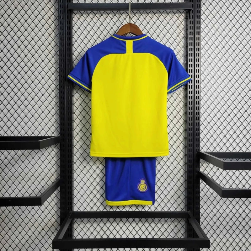 Kit Al-Nassr FC 22/23 Home Conjunto Infantil (Versão Torcedor Retrô)