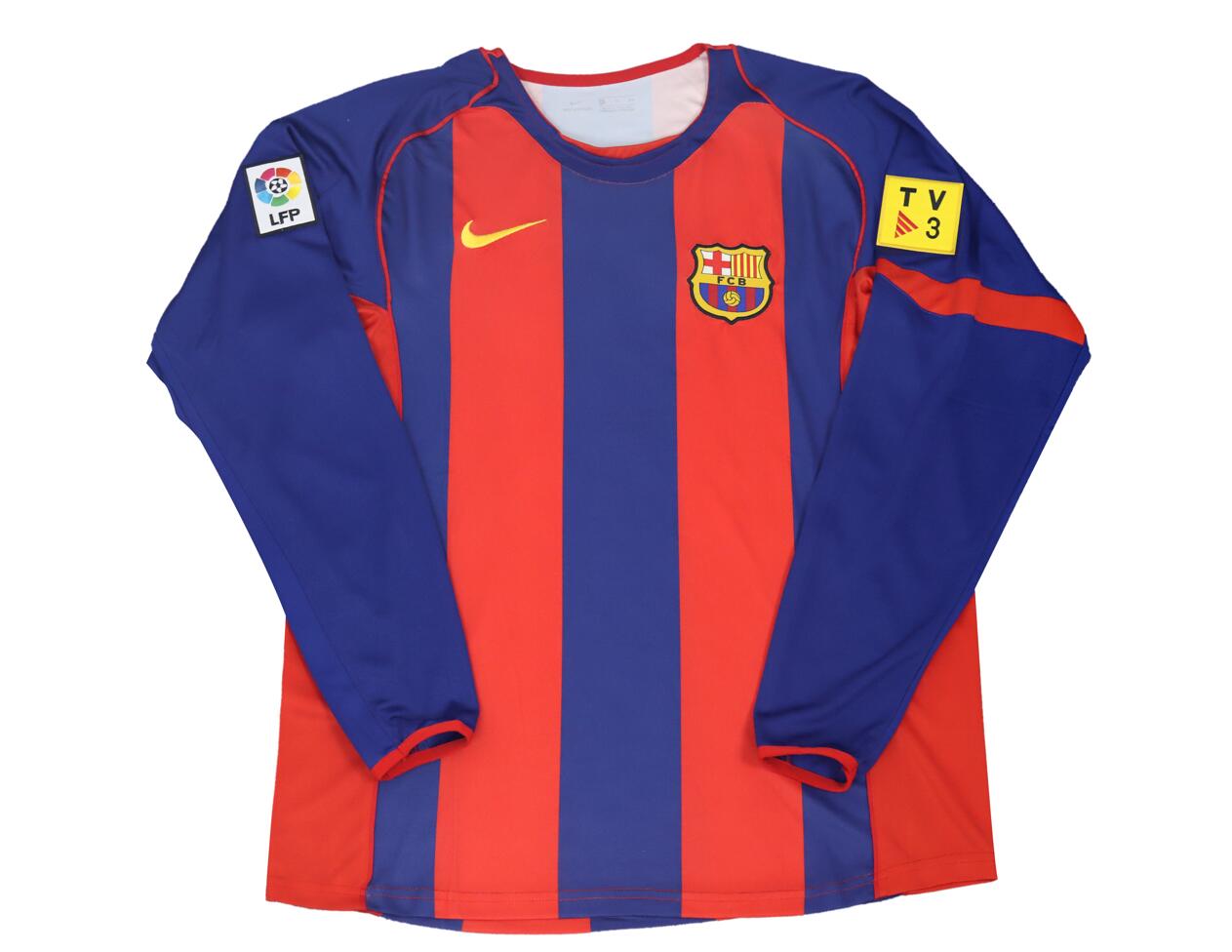 Camisa Barcelona Home 04/05 (Versão Manga Longa Retrô)