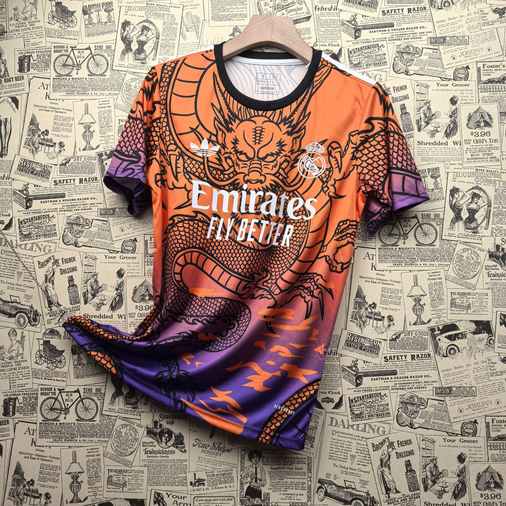 Camisa Real Madrid "Orange Dragon" 24/25 (Versão Torcedor) | EDIÇÃO ESPECIAL