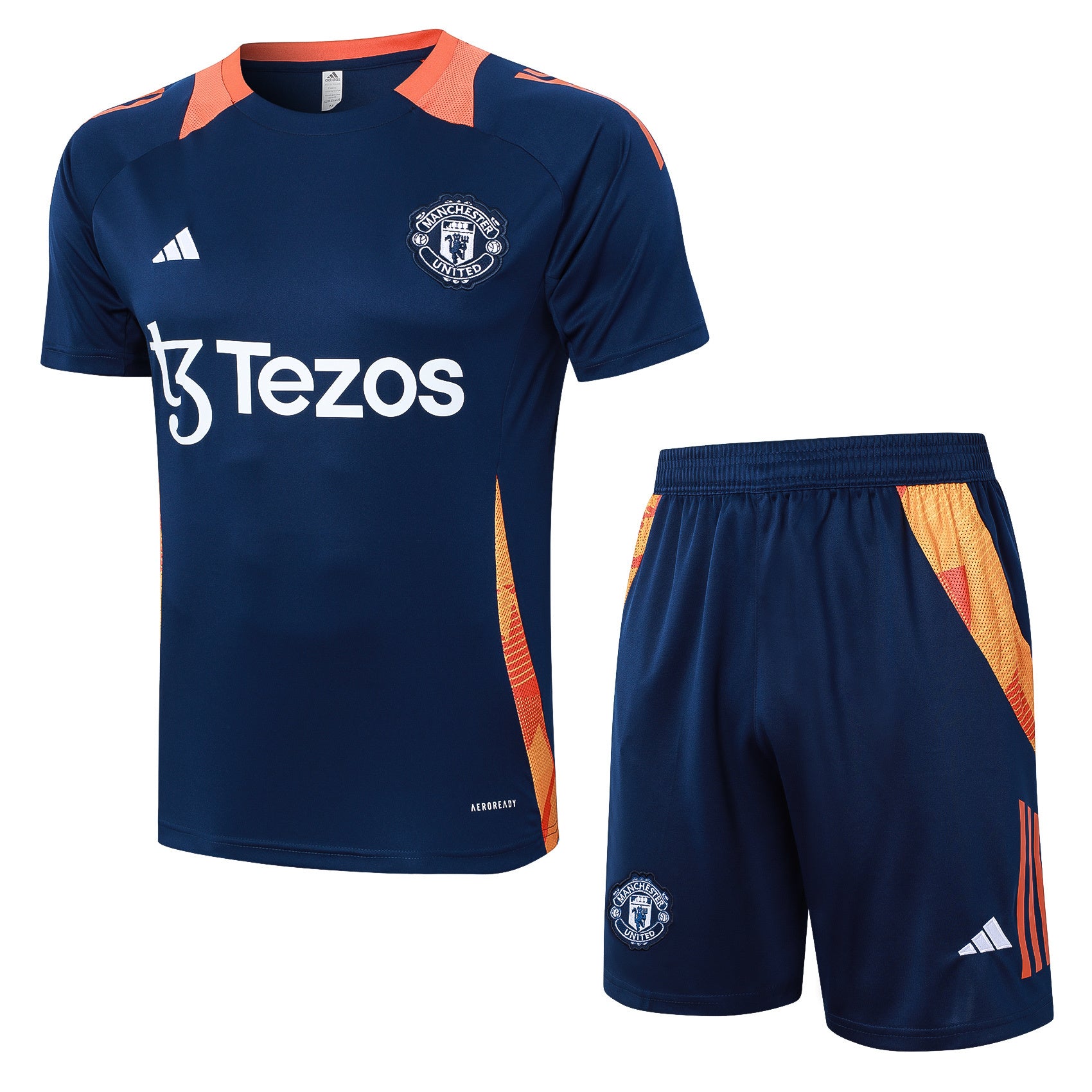 Kit Pre-Treino Manchester United F.C. Conjunto Adulto/Infantil (Versão Torcedor)