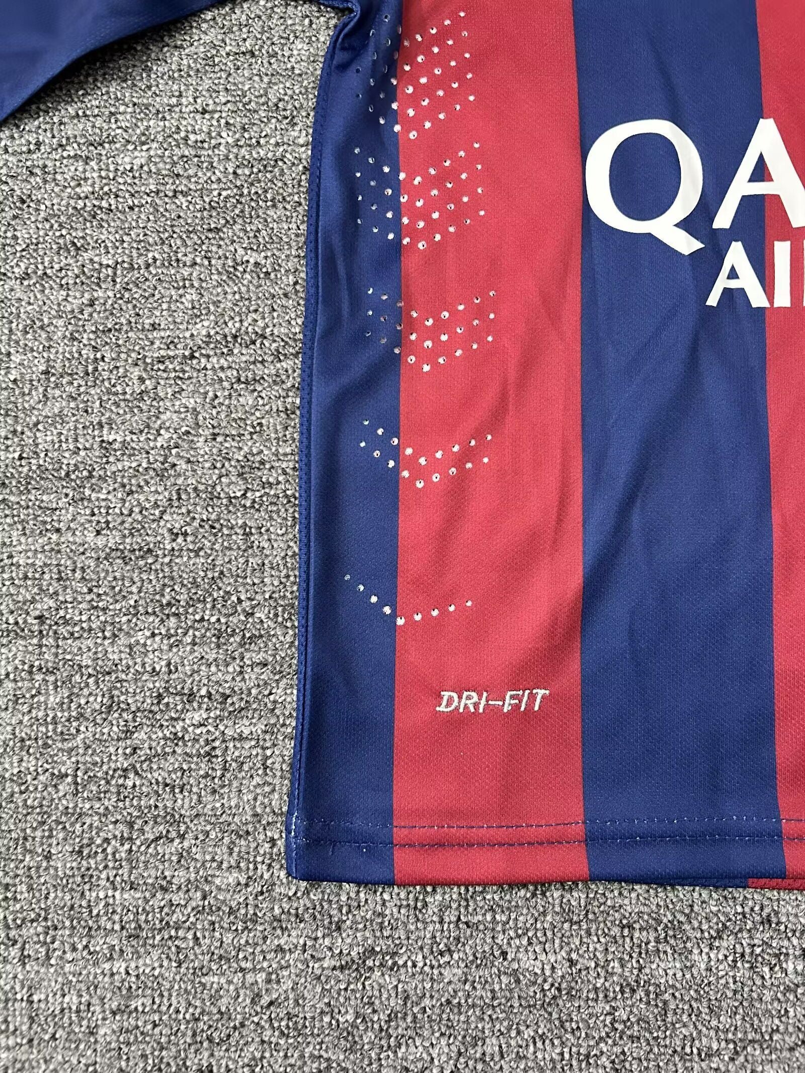Kit Barcelona Home 14/15 Conjunto Infantil (Versão Manga Longa Retrô)