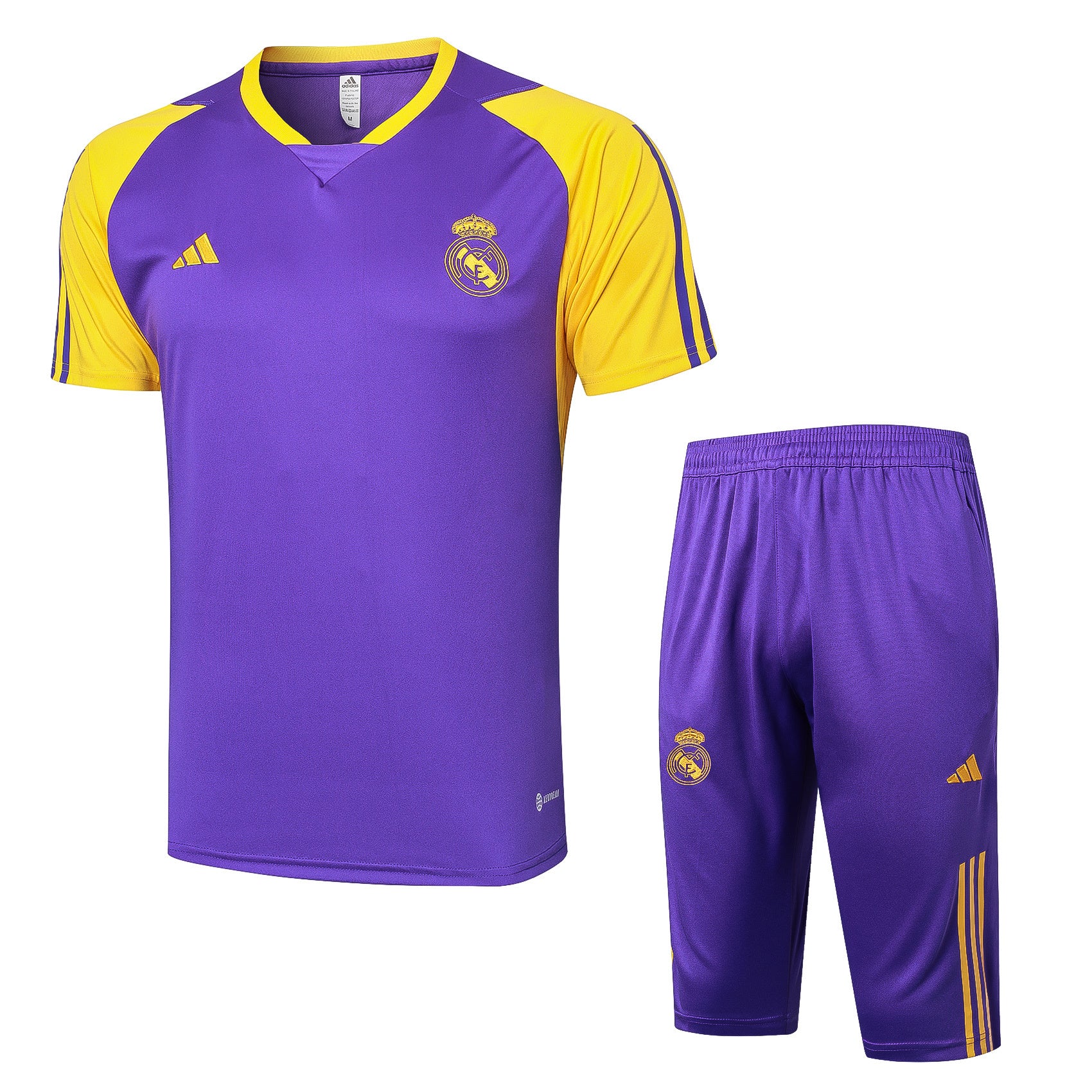 Kit Pre-Treino Real Madrid CF Conjunto Adulto/Infantil (Versão Torcedor)