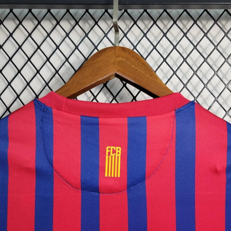Camisa Barcelona Home 11/12 (Versão Manga Longa Retrô)