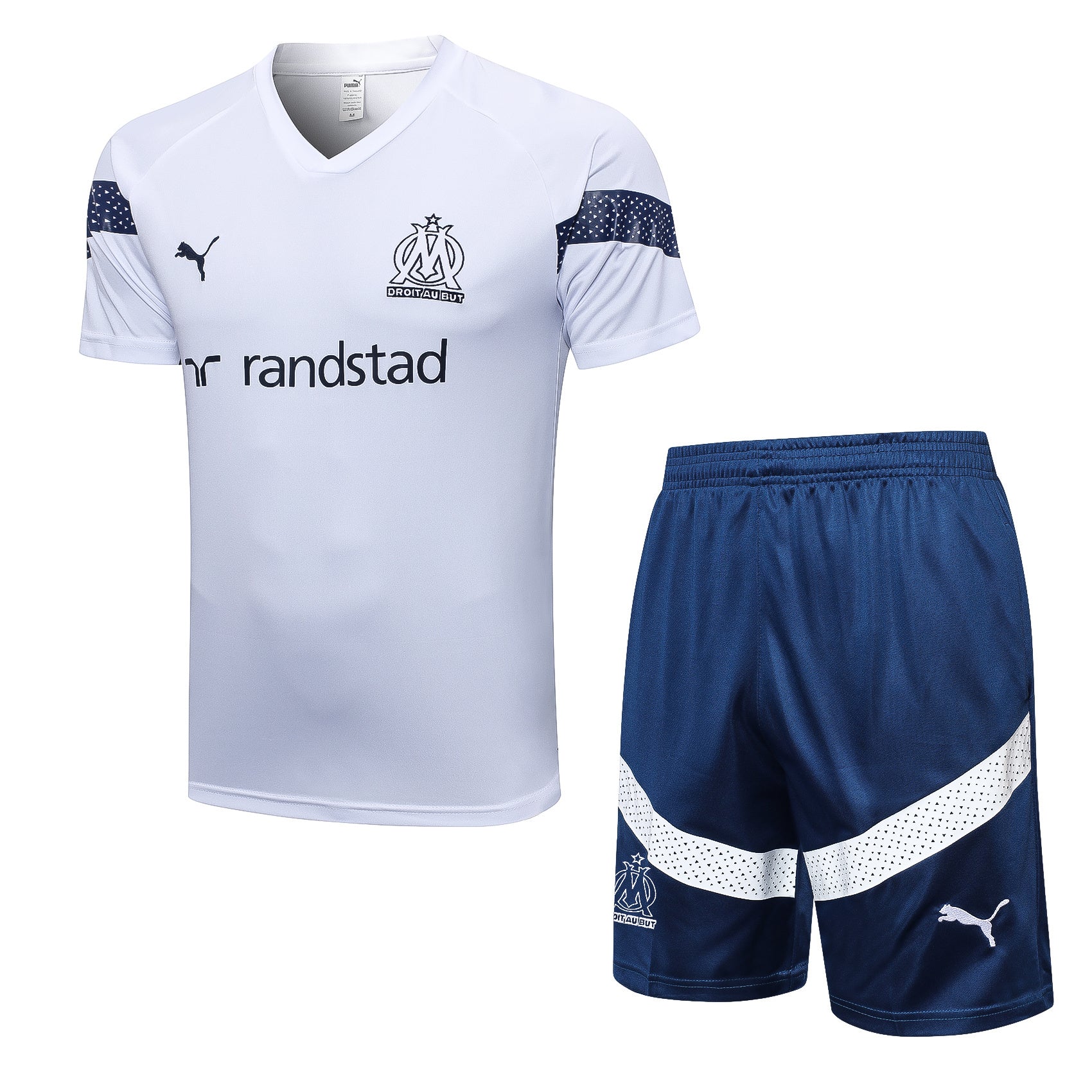 Kit Pre-Treino Olympique de Marseille Conjunto Adulto/Infantil (Versão Torcedor)