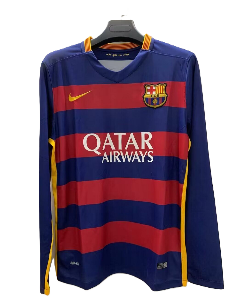 Camisa Barcelona Home 15/16 (Versão Manga Longa Retrô)