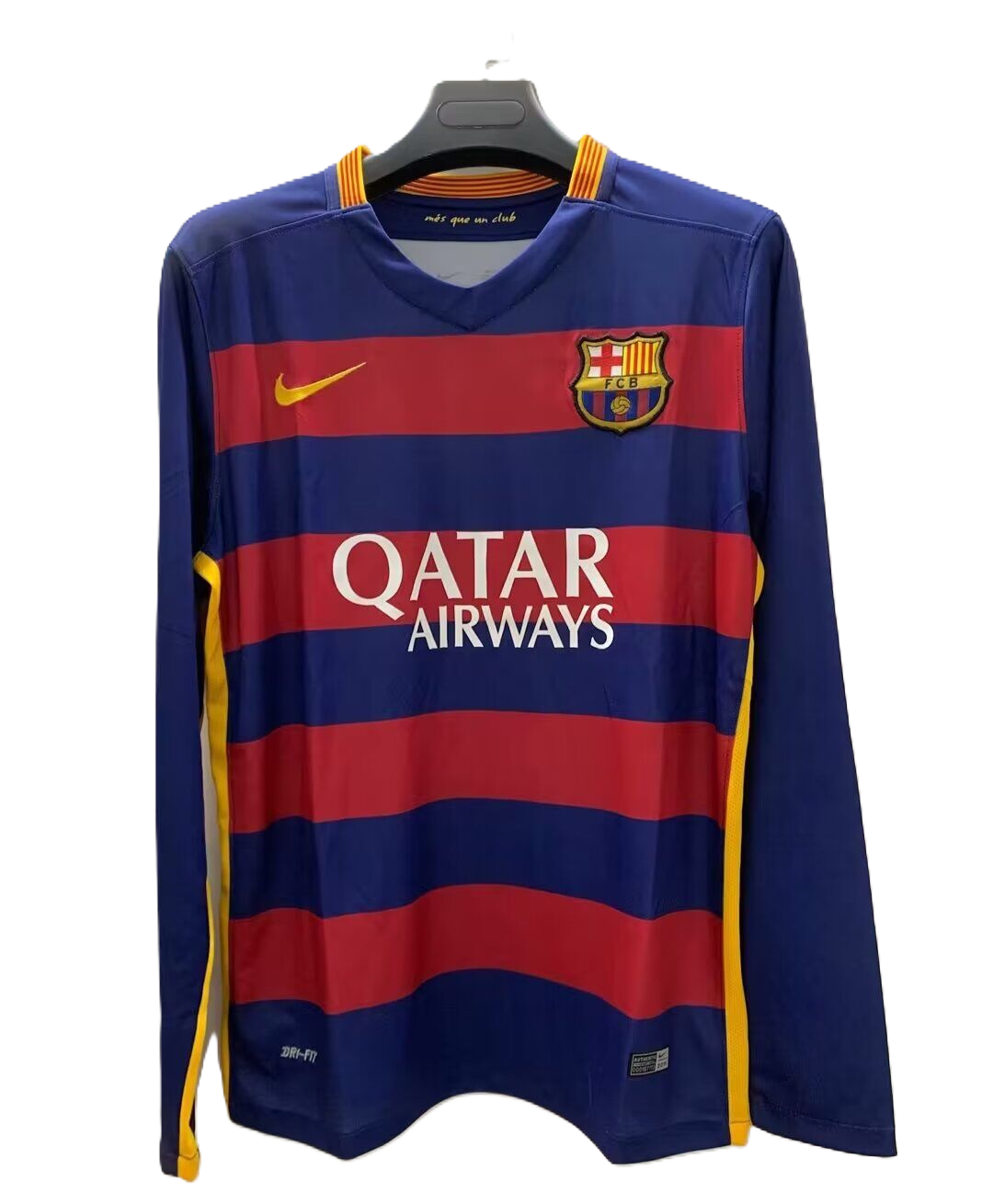 Camisa Barcelona Home 15/16 (Versão Manga Longa Retrô)