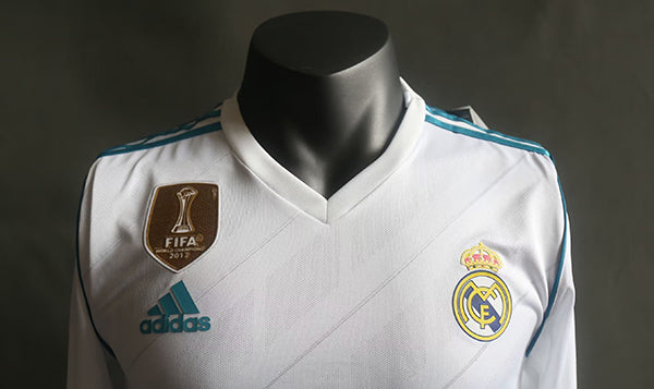 Camisa Real Madrid Home 17/18 (Versão Manga Longa Jogador Retrô)