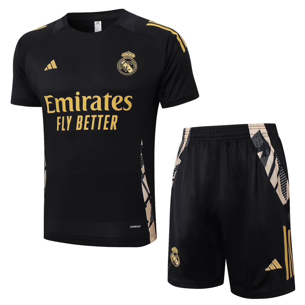 Kit Pre-Treino Real Madrid CF Conjunto Adulto/Infantil (Versão Torcedor)