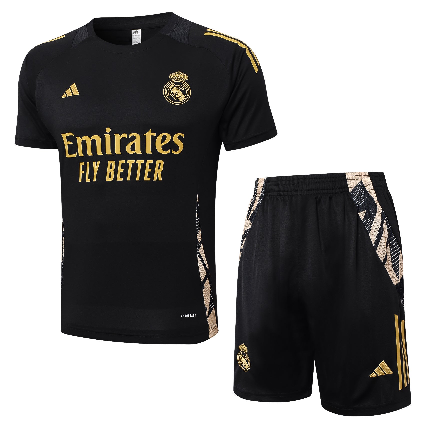 Kit Pre-Treino Real Madrid CF Conjunto Adulto/Infantil (Versão Torcedor)
